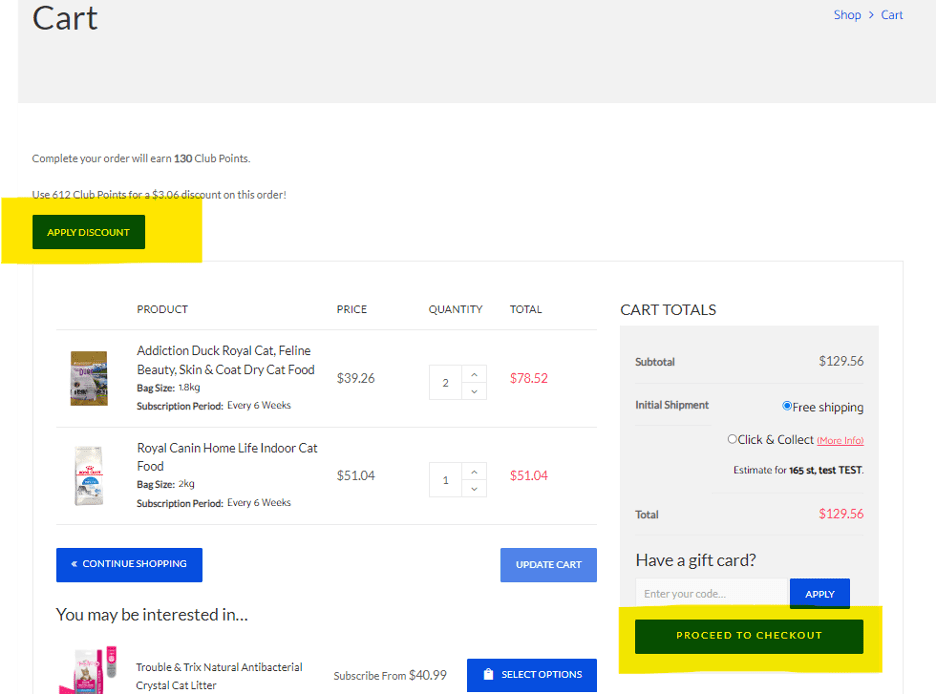 Redeeming Club Points