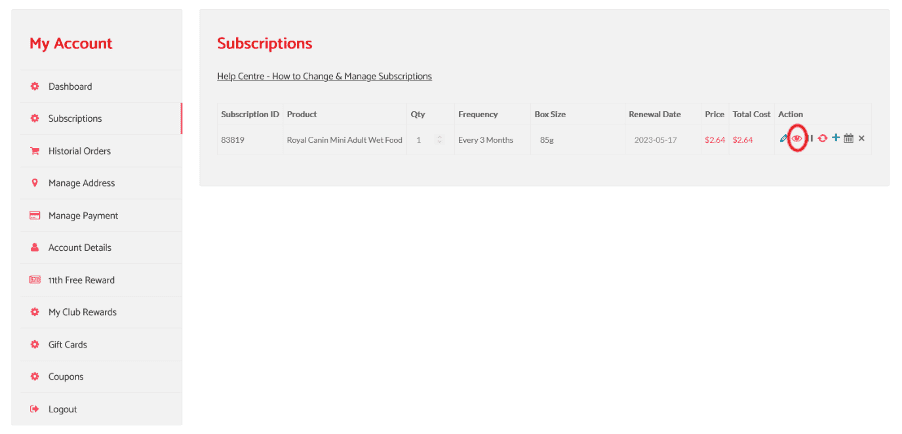 Changing and Managing Payments