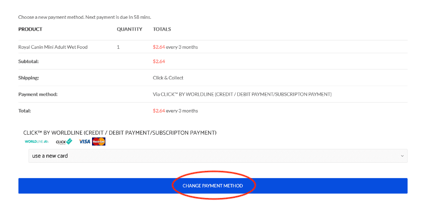 Changing and Managing Payments