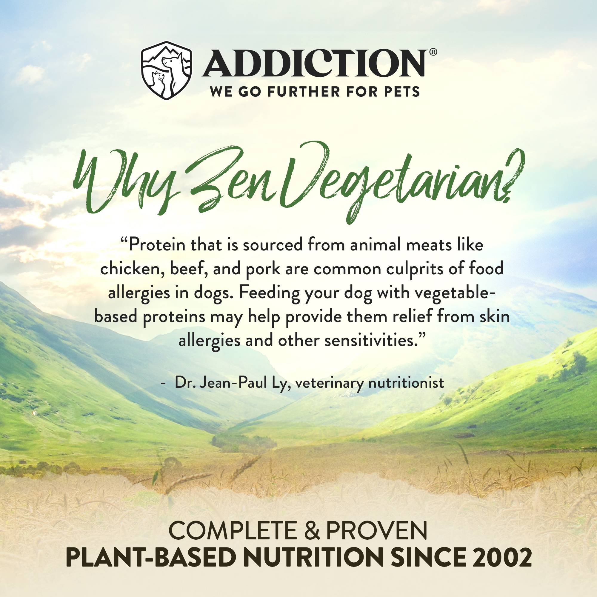 Addiction Zen Vegetarian Zen, Sensitive Care, Plant-Based Dry Dog Food - Image 3