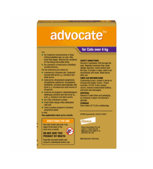 Advocate™ Flea & Worm Treatment for Cats Over 4kg, 3 Pack