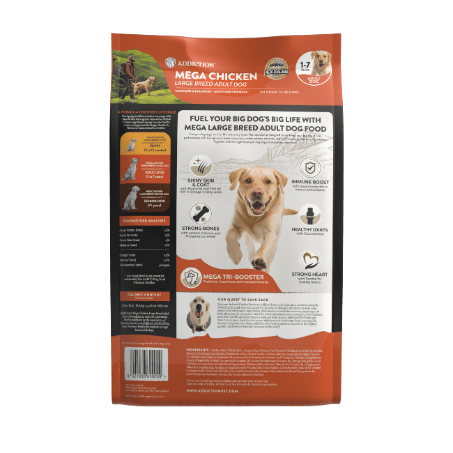 Addiction MEGA Chicken for Large Breed Adult, Complete & Balanced Dry Dog Food - Image 2
