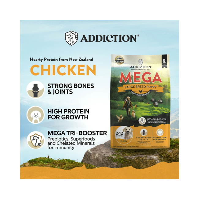 Addiction MEGA Chicken for Large Breed Puppy, Complete & Balanced, Dry Dog Food - Image 5