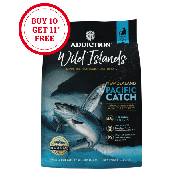 Addiction Wild Islands Ultrahigh Protein Pacific Catch Salmon, Mackerel & Hoki Dry Cat Food