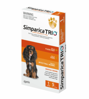 Simparica TRIO Flea Worming & Tick Treatment for Small Dogs from 5.1kg - 10kg