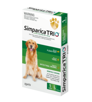 Simparica TRIO Flea Worming & Tick Treatment for Large Dogs from 20.1kg - 40kg